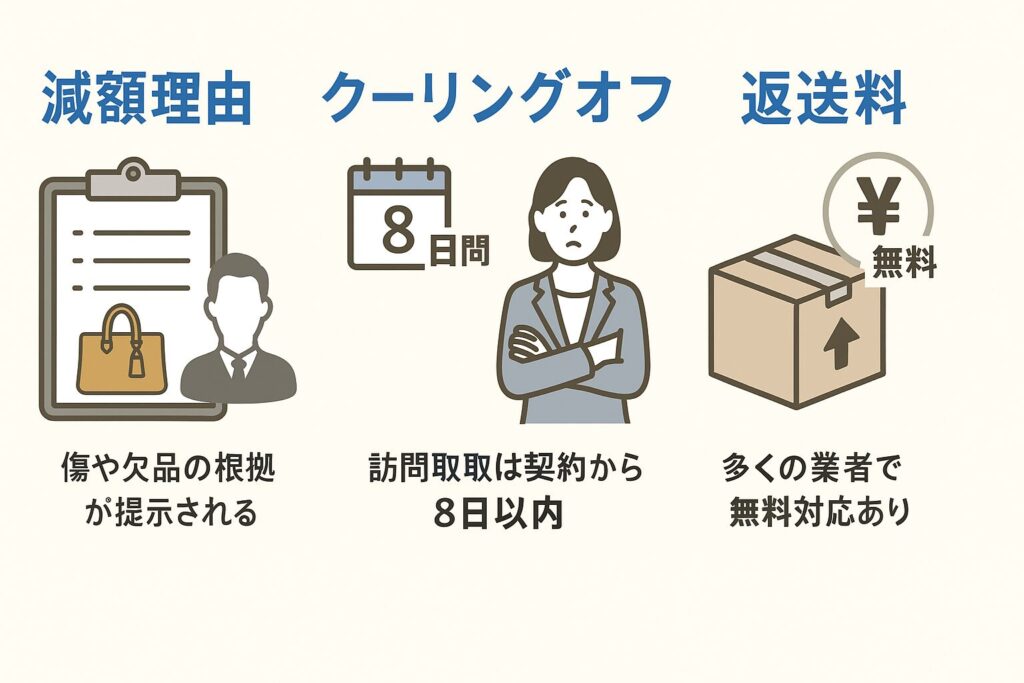 買取で失敗しない！減額理由の開示とクーリングオフ制度の基礎知識