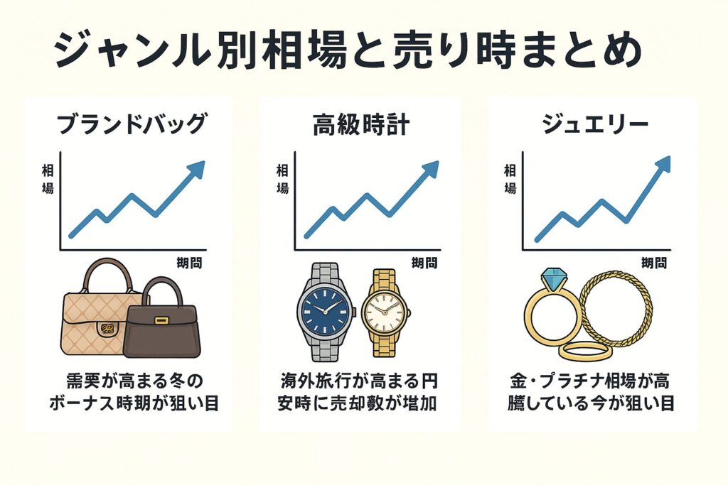 バッグ・時計・ジュエリーの相場と売り時を徹底解説【最新ガイド】